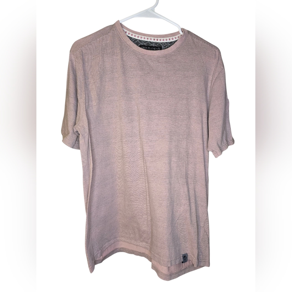 Free Planet Men's Soft Pink Short Sleeve Tee